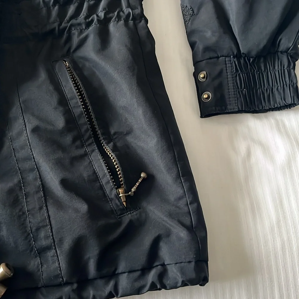 Vintage Nordica Ski Jacket Black Purple Size 8 Large - Picture 13 of 16